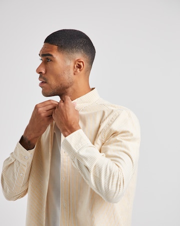 Long Sleeve Stripe Oxford Shirt