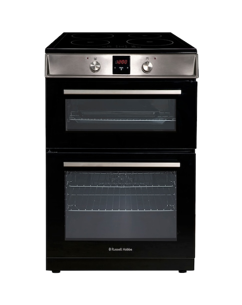 Russell Hobbs 60CM Double Electric Cooker With Induction Hob - Stainless Steel