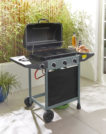 3 Burner Gas BBQ with Side Burner