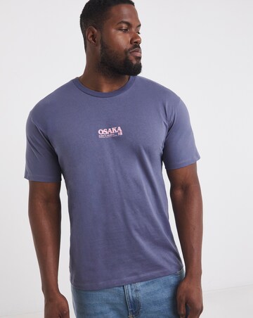 Jack & Jones Osaka Back Graphic T-Shirt - Blue