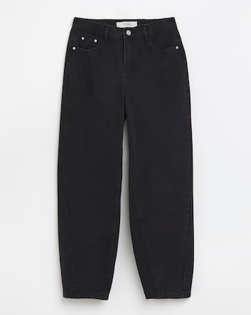 Black Barrel Leg Jeans