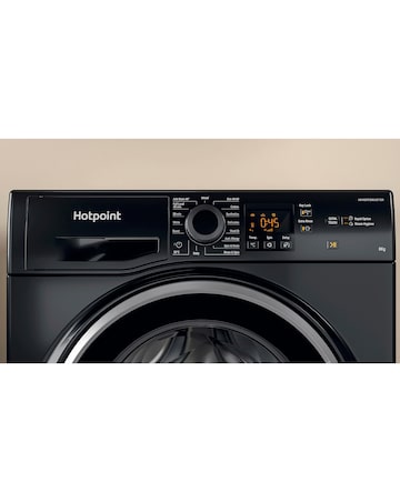 Hotpoint NSWM864CBSUKN, 8kg, 1600rpm Washing Machine - Black + install