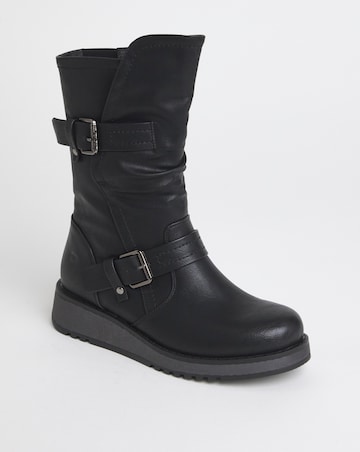 Heavenly Feet Hannah Buckle Boots Ex Wide Fit