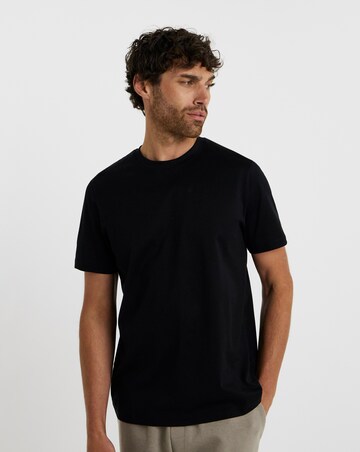 Folio Mercerised Supima T-Shirt- Black