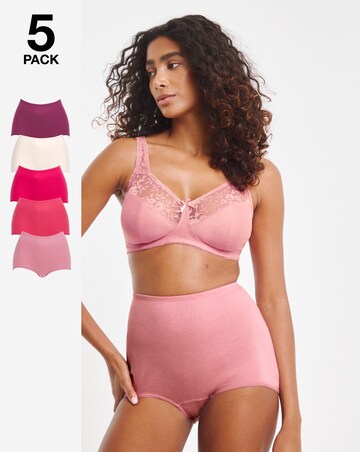 Pretty Secrets (5 Pack) Comfort Short Knickers Red Multi