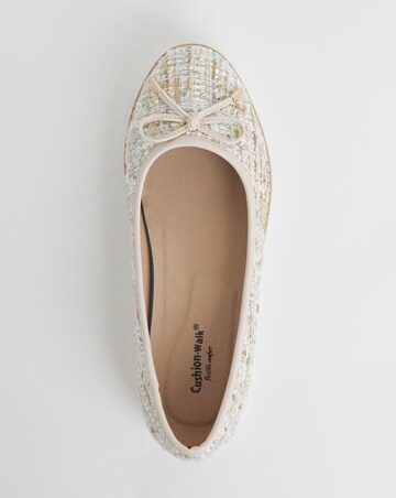 Cushion Walk Natural Boucle Ballerina- Extra Wide Fit (EEE)