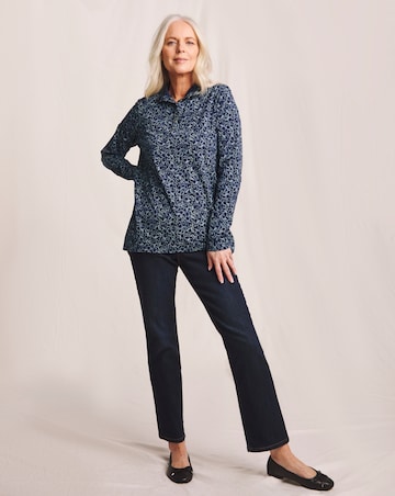 Julipa Button Funnel Neck Jersey Top