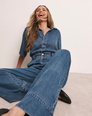 Anthology Mid Blue Denim Jumpsuit with Tencel TM Lyocell