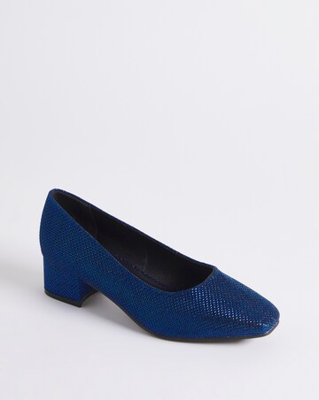 Block Heel Court Shoe E Fit