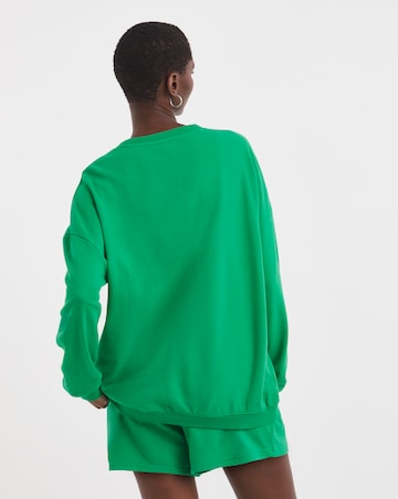 Washed Crew Neck Lounge Short Set