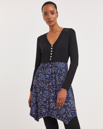 Joe Browns Blue Flattering Florals Button Tunic