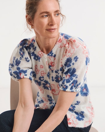 Printed Short Sleeve Cardigan