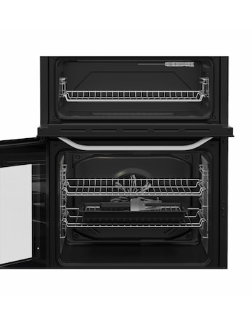 Hotpoint HTE6VDCW 60cm Electric Twin Cooker with Multiflow - White