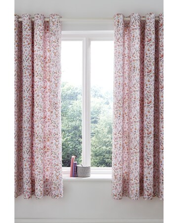 Catherine Lansfield Enchanted Butterfly Eyelet Curtains Two Panels