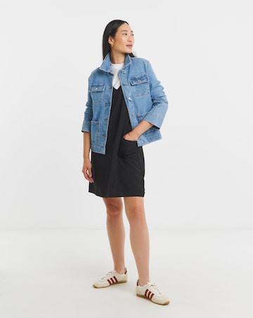 Textured Fabric Apron Dress