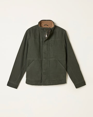 FatFace Wardly Canvas Jacket (Regular & Tall) - Khaki