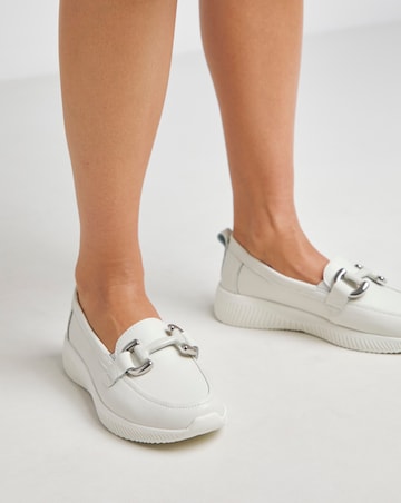 Heavenly Soles Lynn Sporty Loafers With Trim - Extra Wide Fit (EEE)