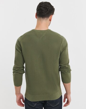 Tommy Hilfiger Structured Crew Neck Jumper Olive