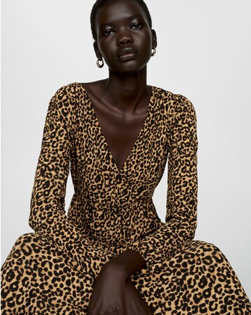 Mango Lin Leopard Midi Dress