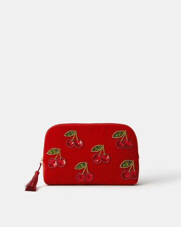 Accessorize Cherry Velvet Pouch