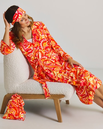 Figleaves Floral Gown With Bag And Eye Mask