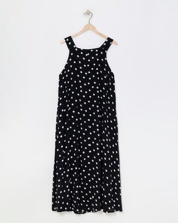 Simply Be Spot Print Crinkle Trazepe Maxi Dress