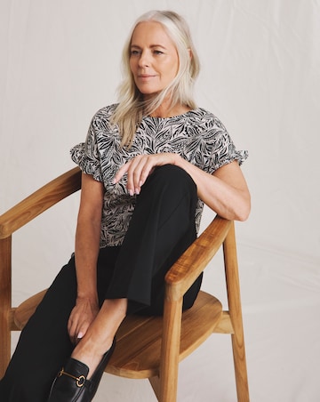 Julipa Frill Sleeve Woven Front Top