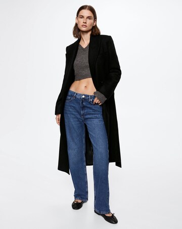 Mango Paris Long Coat With Lapels
