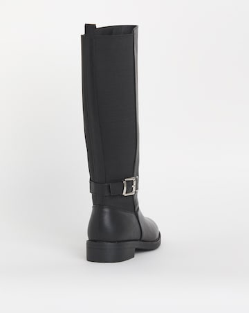Cushion Walk Elastic Buckle Boot E Fit Standard Calf