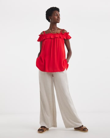 Ruffle Bardot Top
