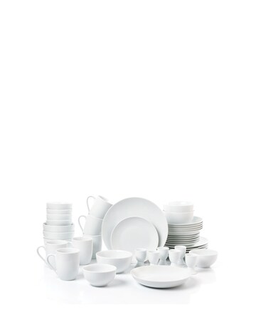 Waterside White Coupe 42 Piece Dinner Set