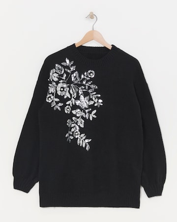 Lovedrobe Floral Sequin Applique Jumper