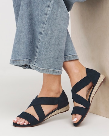 Sonya Soft Strap Espadrille Sandals - Wide Fit (E)