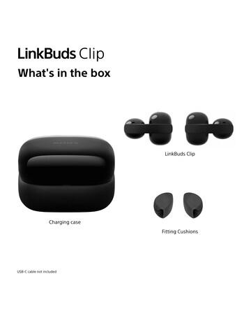 Sony LinkBuds Clip Open-Ear True Wireless Earbuds - Black