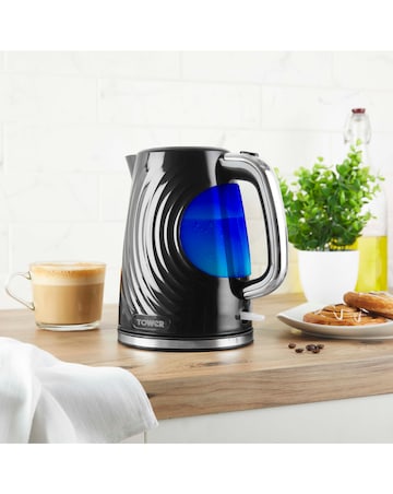 Swan Serenity Kettle, 4 Slice Toaster & Microwave Bundle - Black