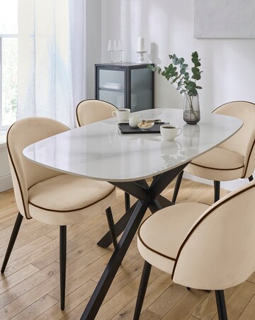 Brock Dining Table with 4 Camille Chairs