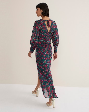 Phase Eight Hyacinth Button Through Printed Midi Dress