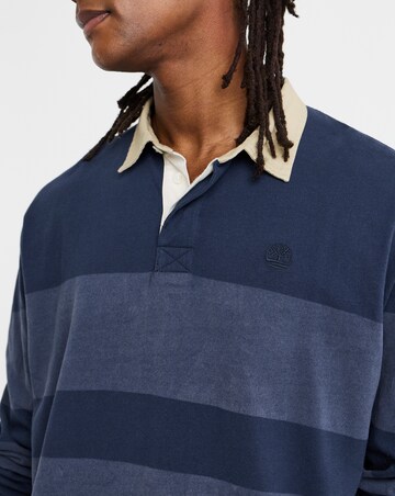 Timberland Long Sleeve Striped Rugby Polo Shirt