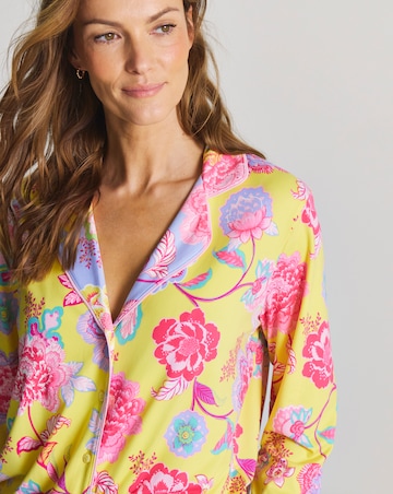 Figleaves Revere Pyjama Set In A Bag Floral Print