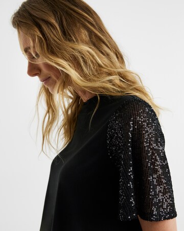 Sequin Sleeve T-Shirt