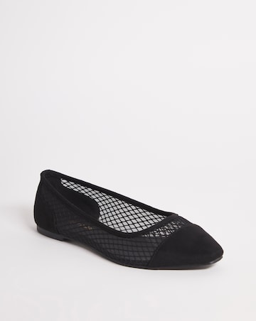 Cecily Net Ballerina Shoes - Wide Fit (E)