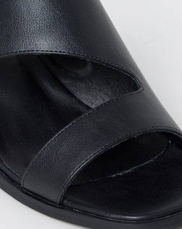 Dorit Cut Out Stacked Heel Sandals - Extra Wide Fit (EEE)