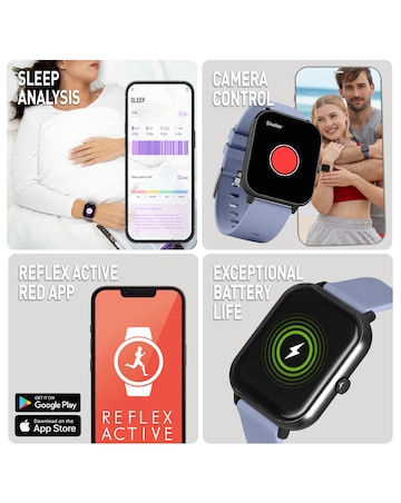 Reflex Active Nexus Lite Silicone Strap Smart Watch - Denim Grey