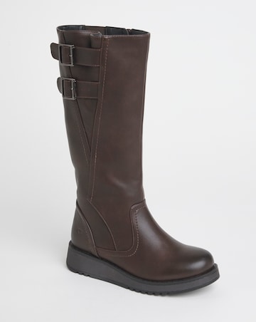 Heavenly Feet Bernice Knee High Boots Standard Calf Ex Wide Fit