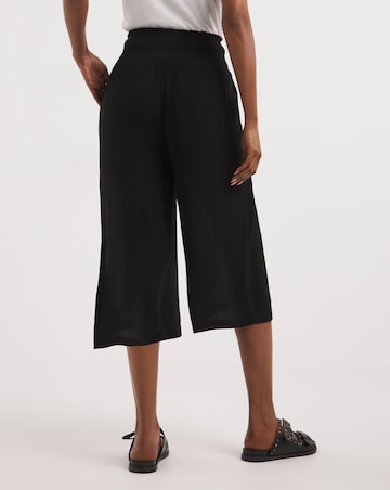 Crinkle Shirred Waist Culottes