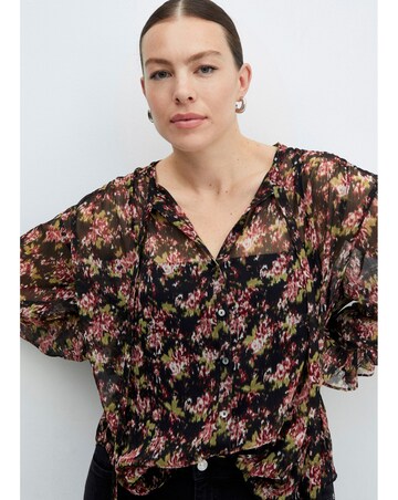 Mango Semi- Transparent Flowy Blouse