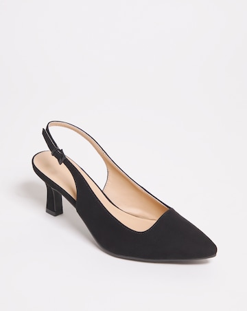 Marina Flexi Sole Kitten Heel Slingback - Wide Fit (E)