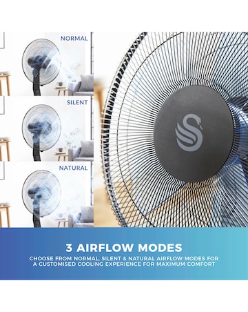 Swan 16'' Silence Stand Fan - Black
