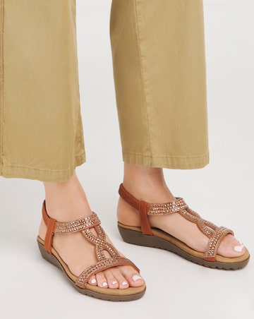Kay Diamante Comfort Elastic Sandal - Extra Wide Fit (EEE)