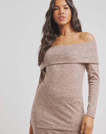 Simply Be Pink Soft Touch Bardot Top